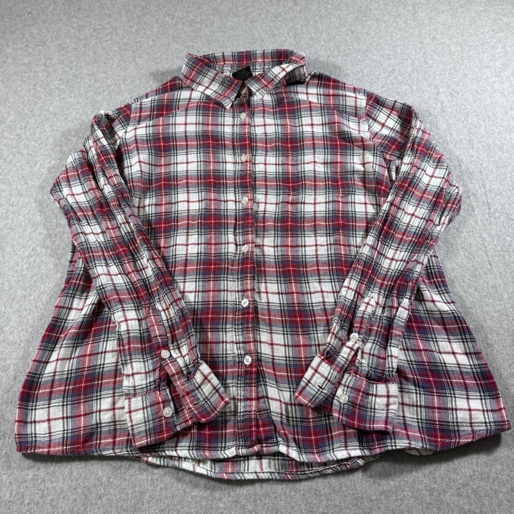 Faded Glory Women's Shirt Button Up Long Sleeve XXL